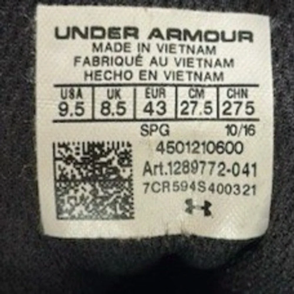 Under Armour Mens Football Cleats Blue Black Size 9.5 High Top Camo Sports Shoes